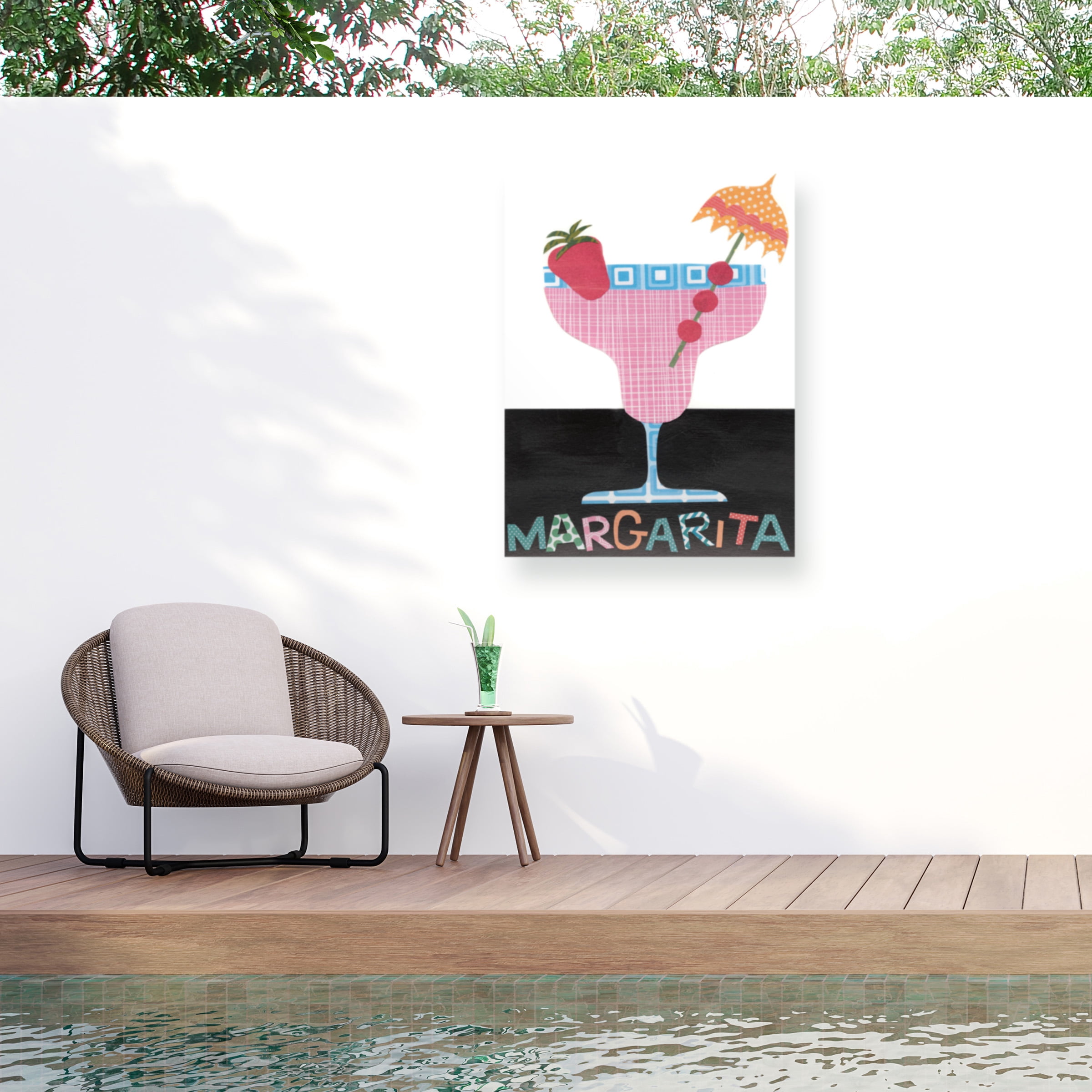 Regina Moore 'Mix Me A Drink IV' Outdoor Canvas 47x35