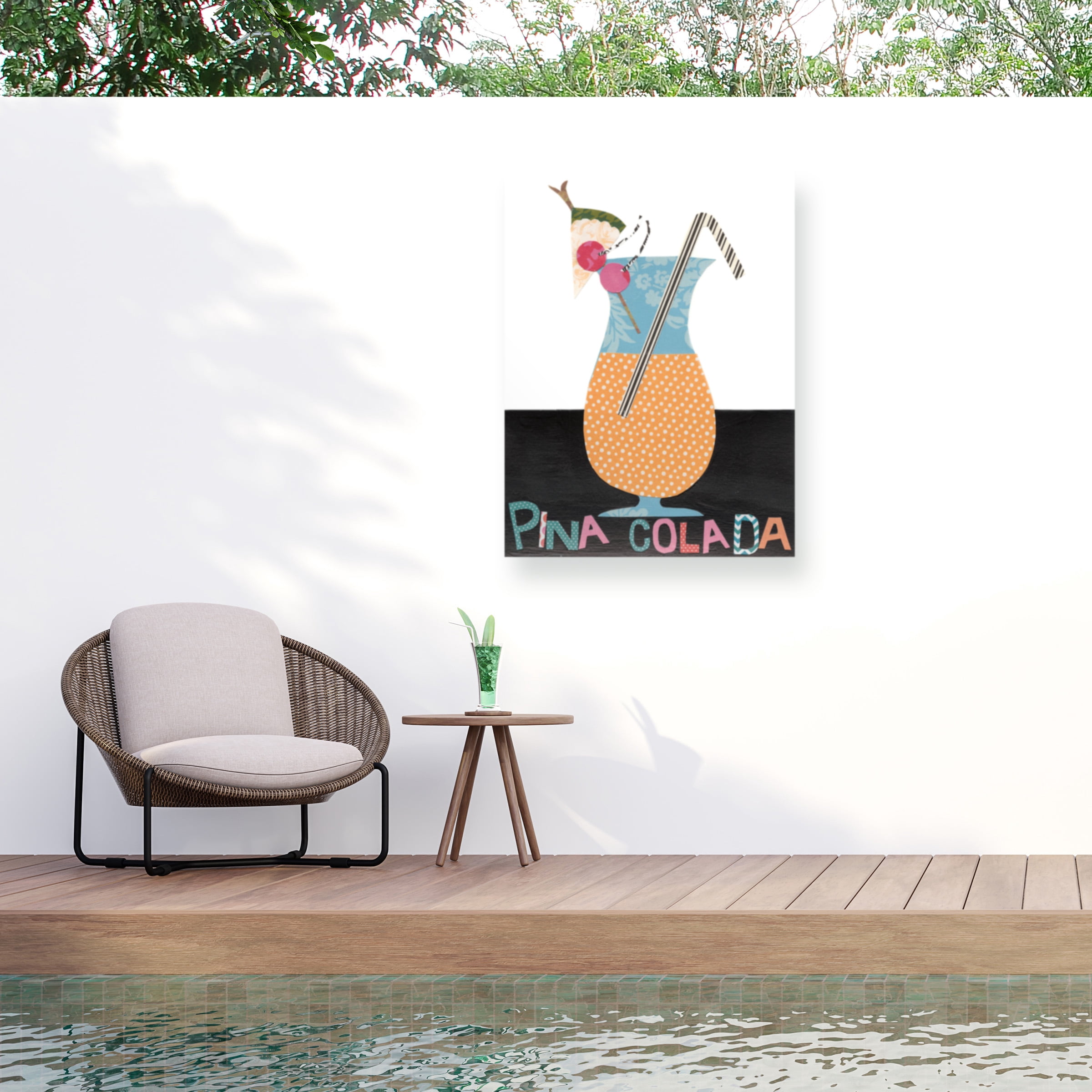 Regina Moore 'Mix Me A Drink VI' Outdoor Canvas 19x19
