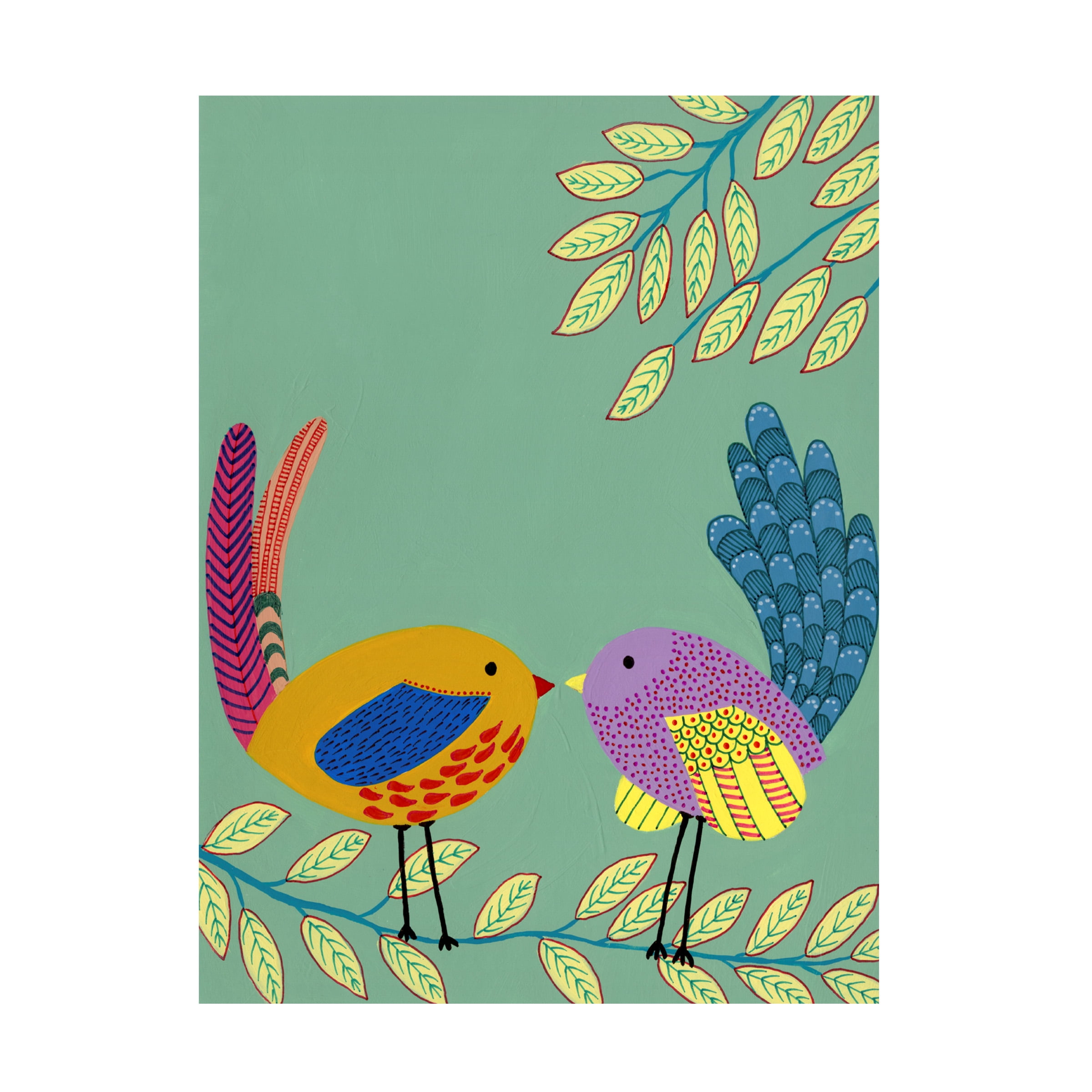 Regina Moore 'Patterned Feathers II' Canvas Art