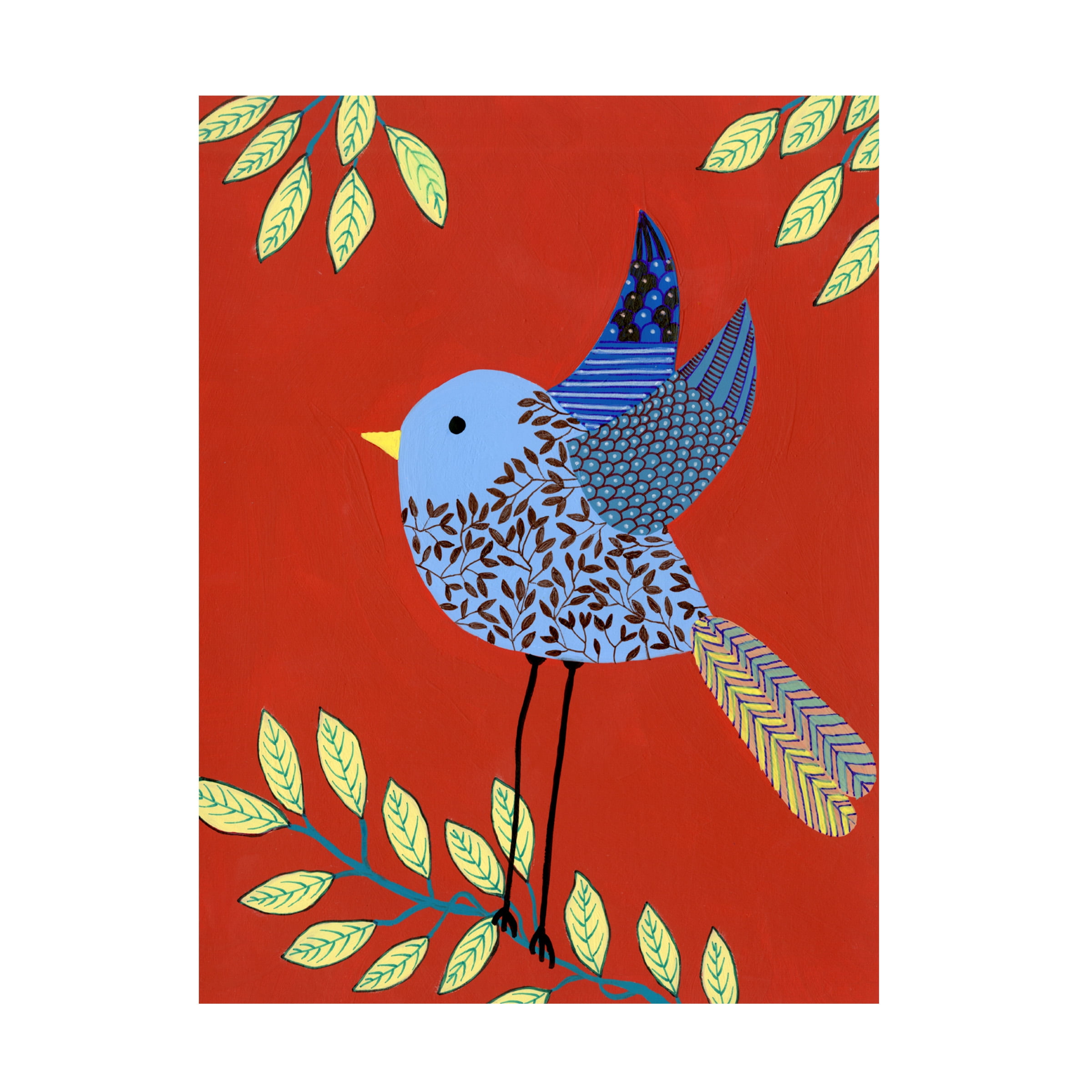 Regina Moore 'Patterned Feathers III' Canvas Art