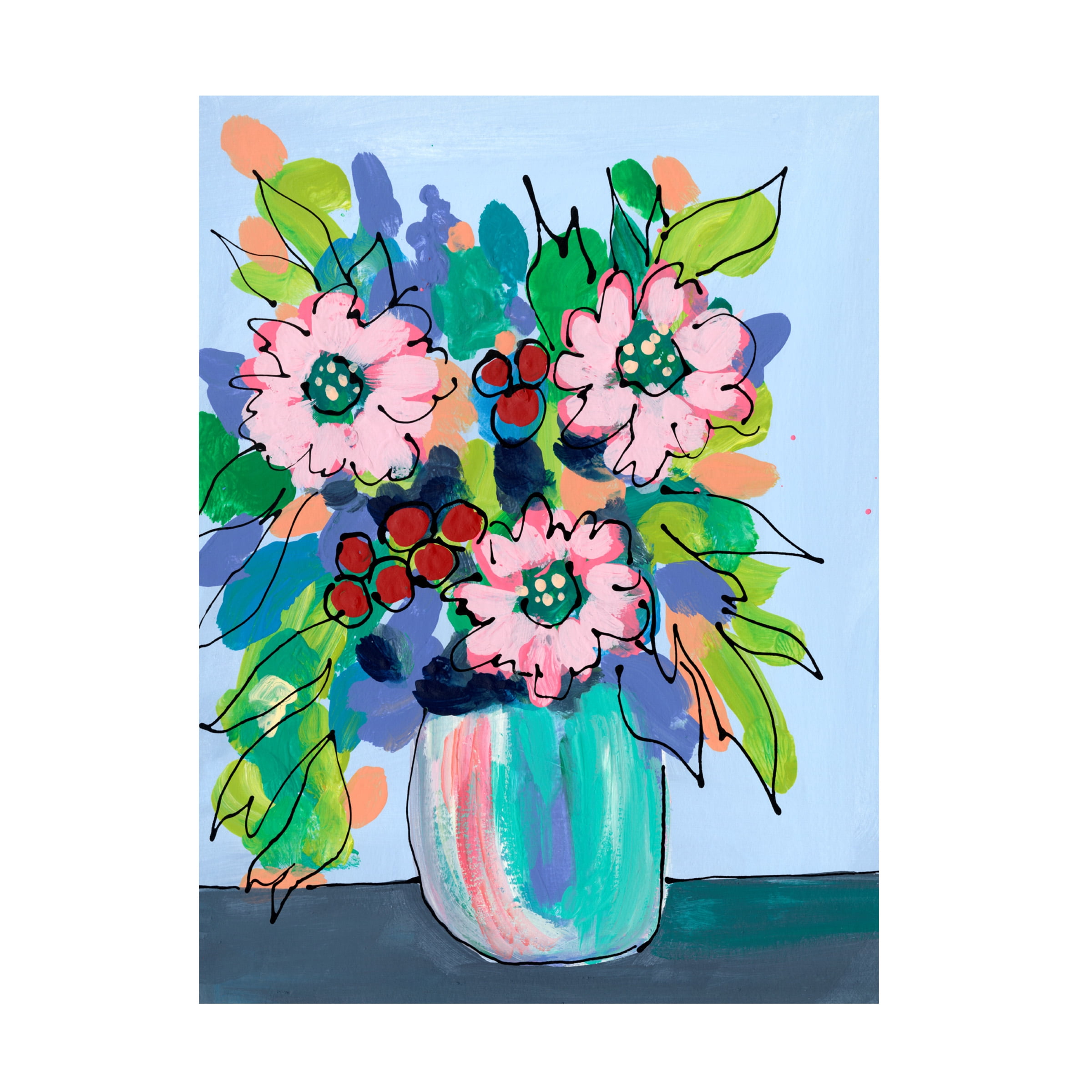 Regina Moore 'Rowdy Floral I' Canvas Art