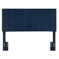 thumbnail image 1 of Regina Navy Blue Velvet Upholstered Queen Headboard, 1 of 5