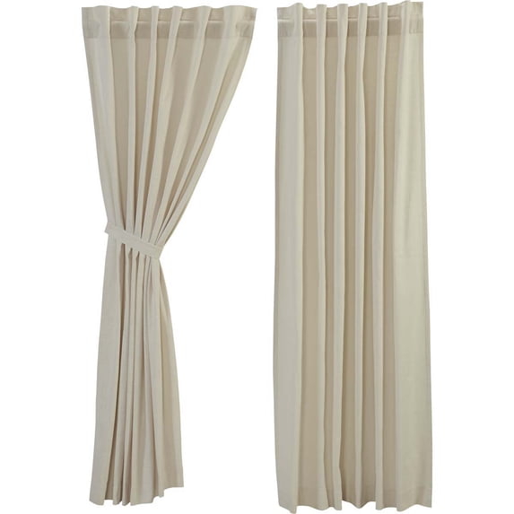 Regina Rod Pocket Farmhouse Curtain Panel Pair