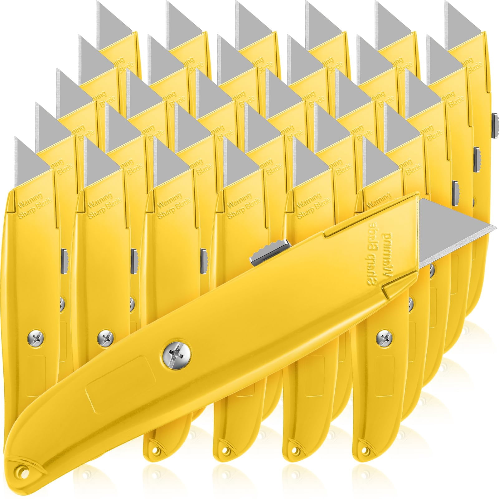 Reginary 30 Pcs Box Cutter Bulk Retractable Blade Utility Knife Heavy ...