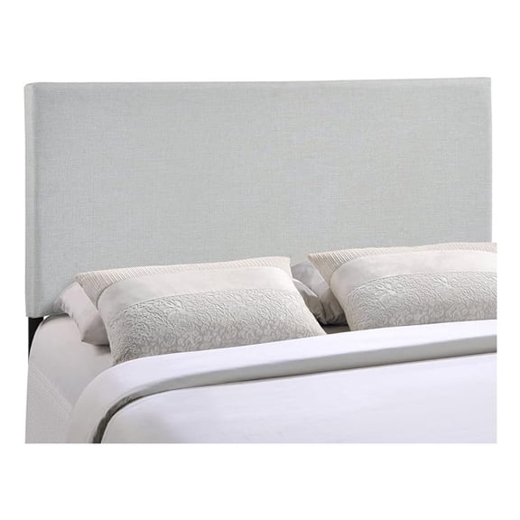 Region Linen Fabric Upholstered Full Headboard in Gray