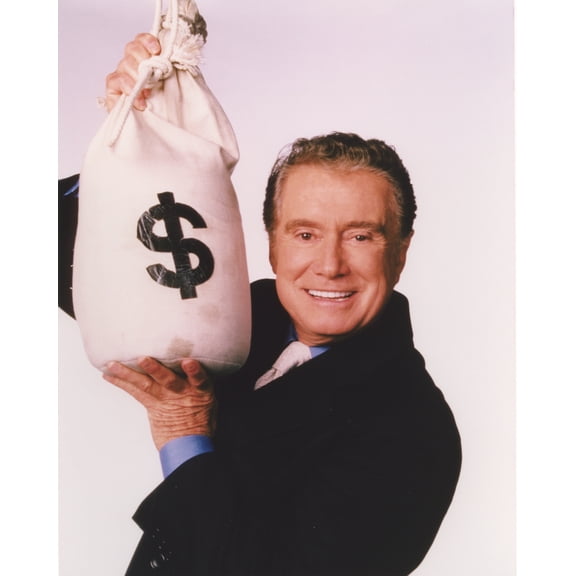 Regis & Kathie Lee smiling in a Portrait wearing Formal Suit with Sack of Money Photo Print (24 x 30)