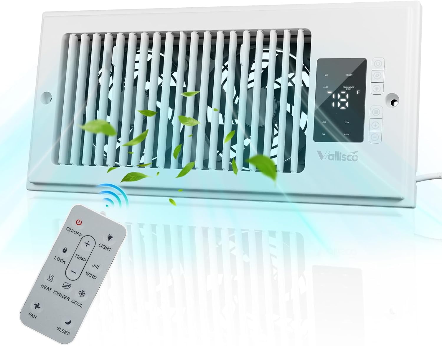 Register Booster Fan 4" X 10" With High-Precision Thermostat Control