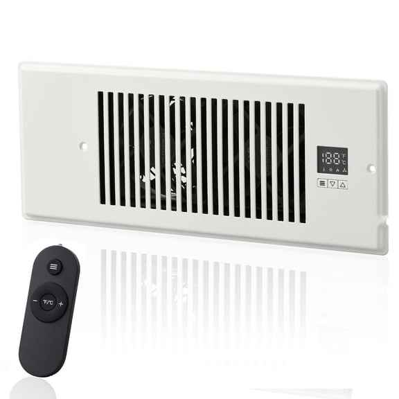 Grace Paws Register Booster Fan, Quiet Vent Booster Fan Fits 4' x 12' Register Holes, with Remot
