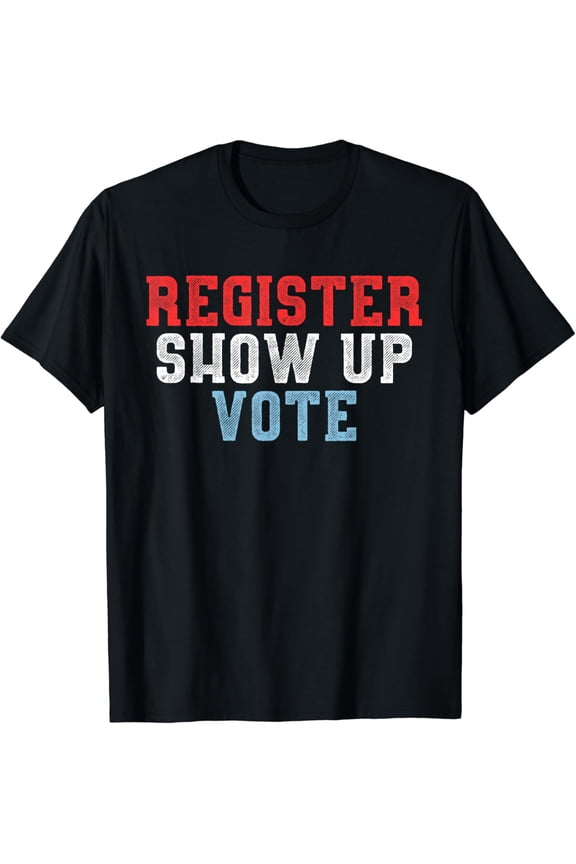 Register & Vote - Election Outfit Political Voter Gift T-Shirt mens t shirt,black,women,funny,misfits,men,journey