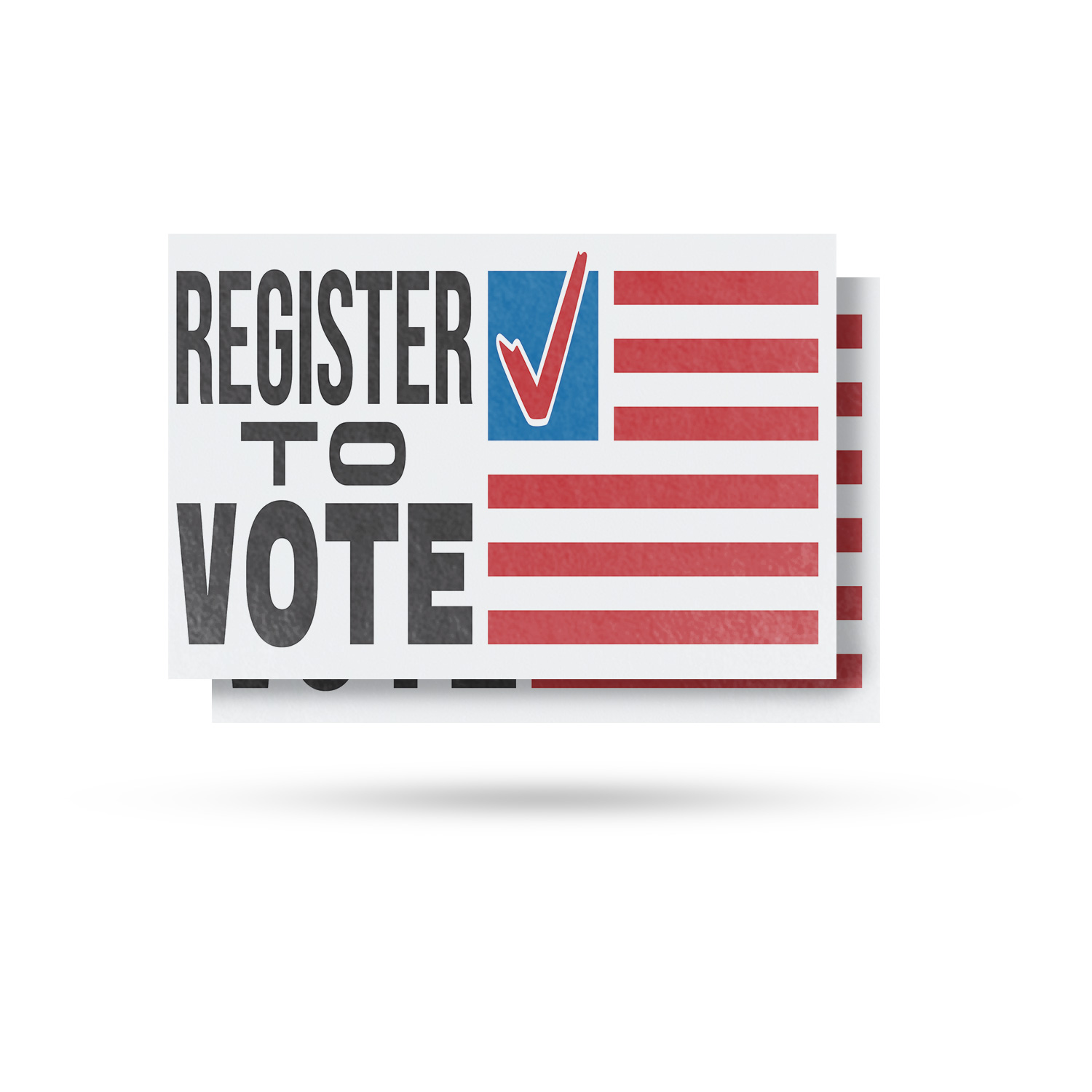 Register to Vote Vinyl Decal 2 Pack of 24 Inch x 36 Inch Weatherproof ...