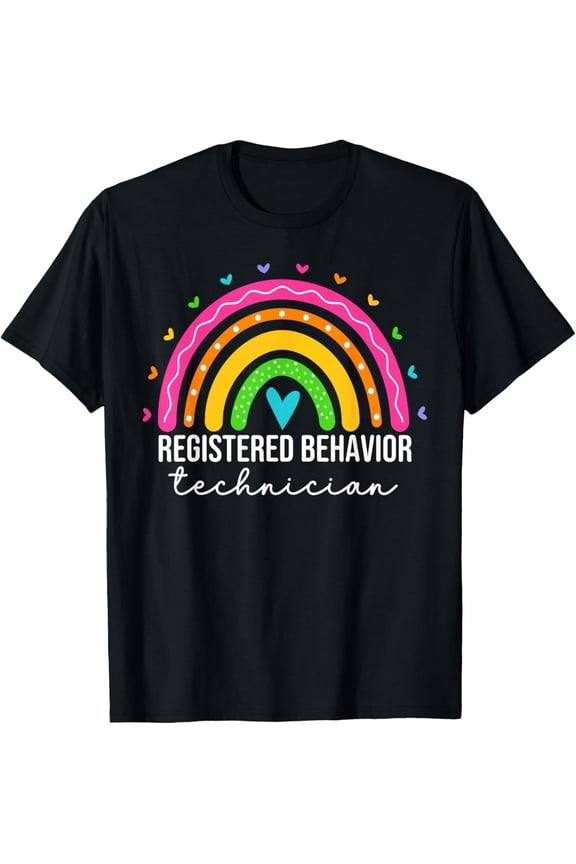 Registered Behavior Technician RBT Behavioral ABA Therapist T-ShirtMen's and women's gift, black and white T-shirt, size: Extra large S-4XL
