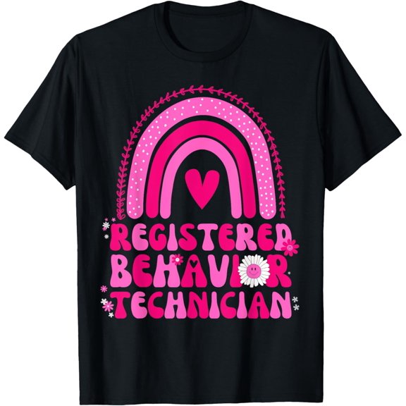 Registered Behavior Technician RBT Rainbow Funny T-Shirt