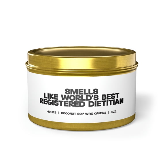 Registered Dietitian RD Tin Candle Gift Decor Vanilla Coffee Scented