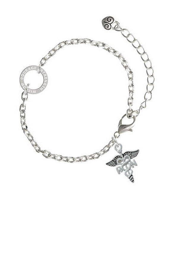Registered Nurse Caduceus - Courage Strength Wisdom Ring Zoe Bracelet