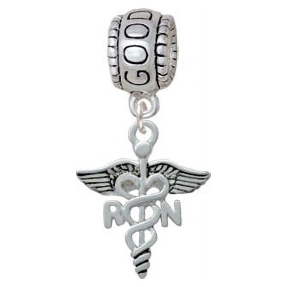 Registered Nurse Caduceus - Good Luck Charm Bead