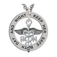thumbnail image 1 of Registered Nurse Caduceus Keep Her Safe Both Day And Night Affirmation Ring Necklace, 1 of 1