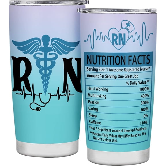Registered Nurse Gifts for Women Registered Nurse Appreciation Week Gifts for Women Tumbler Stainless Steel with Lid 20OZ