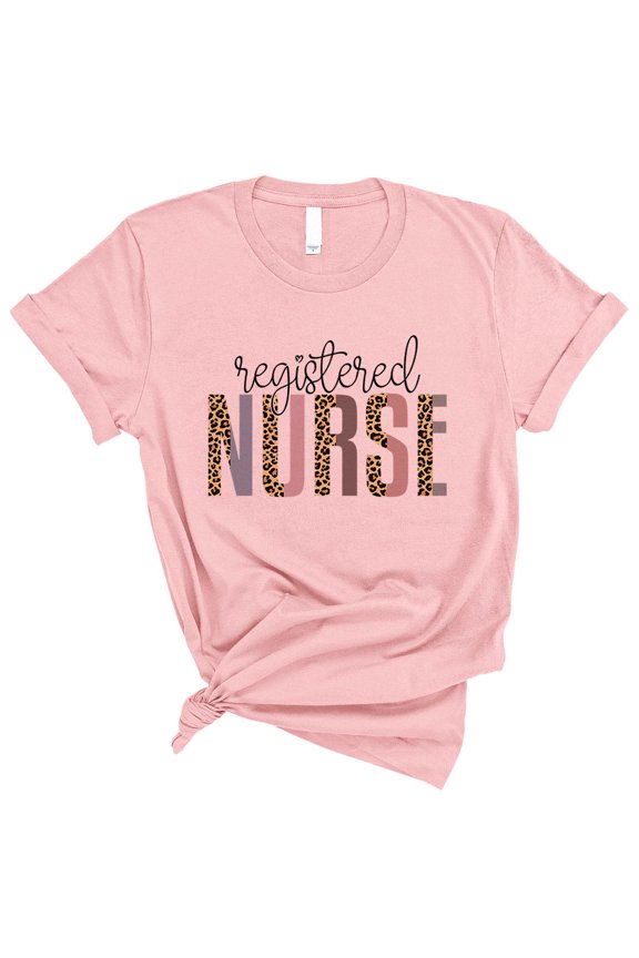 Registered Nurse Leopard Print Shirt Unisex Small Pink