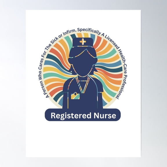 Registered Nurse Mug Poster Wall Art, Modern Wall Decor, 12x18 UNFRAMED