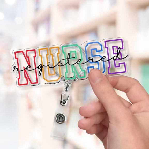 Registered Nurse Retractable Badge Reel, Rn Life Badge Reel, Vintage Nurse Id Holder, Funny Nurse Id Clip, Gift For Nurse, Nurse Day Gift