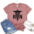 thumbnail image 1 of Registered Nurse Shirt Nursing Tee Women's Rn Tshirt Stethoscope Shirts Graduation T-shirt Student Gift, 1 of 3