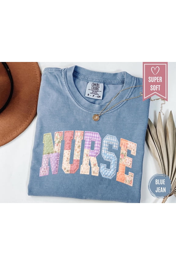Registered Nurse Shirt RN TShirt Nursing Tee Nurse Clothes Apparel Floral Nurse Clothing N