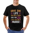 thumbnail image 1 of Registered Nurse Shirts, RN Shirts, Nurse Week, CNA Shirt Men’s T-Shirt 100% Cotton Casual Short Sleeve Tops Gift Tee Black L, 1 of 2
