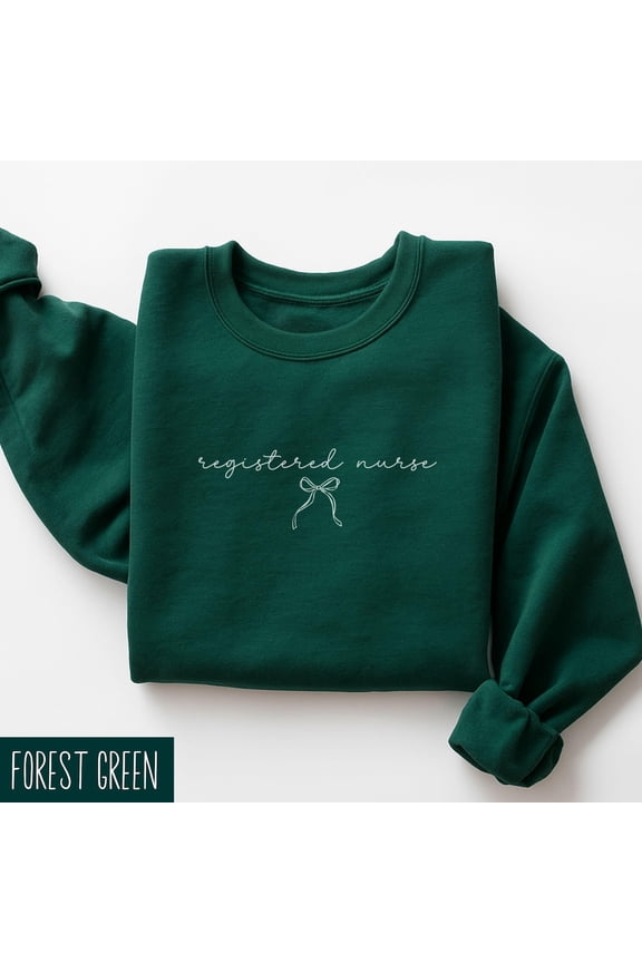 Registered Nurse Sweatshirt, RN Sweater, Nurse Coquette Bow Sweatshirt, Registered Nurse, Nurse Appreciation, Nurse Shirt, RN Tshirt All Size S-5XL
