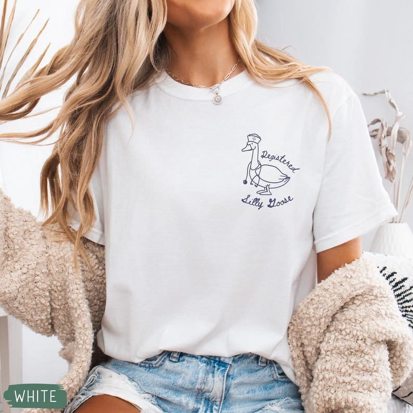 Registered Nurse T-Shirt, ER T Shirt, Registered Silly Goose Shirt, RN Shirt, Funny Nurse Gift, Cute Nursing School Tshirt