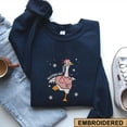 thumbnail image 1 of Registered Silly Goose Embroidered Sweatshirt, Funny Christmas Goose Sweater ,Holiday Nurse Doctor Gift Embroidery Pullover, 1 of 4
