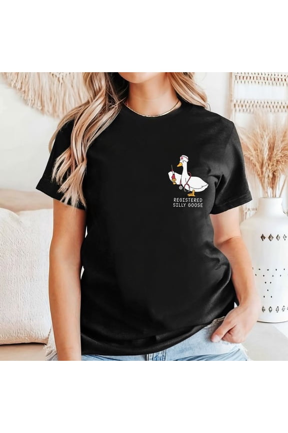 Registered Silly Goose Shirt, RN Shirt Men’s And Women’s Graphic Tee 100% Cotton by TBun, Full Sizes S-5XL