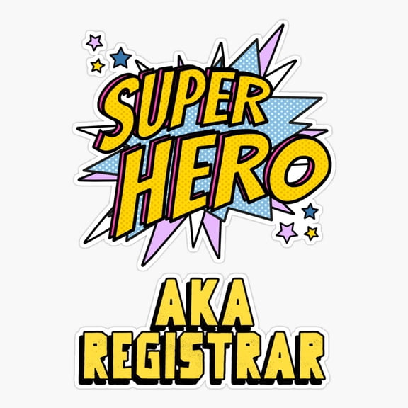 Registrar Aka Superhero Er, Phone Decal Water Bottle Stickers Car Decals, Funny Birthday Gift
