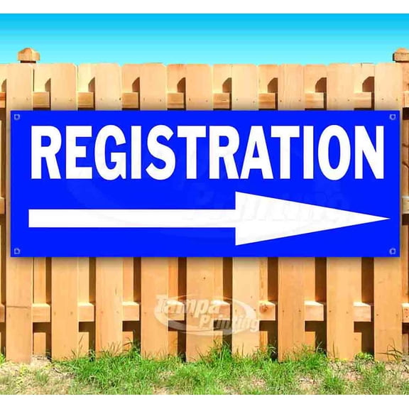 Registration 13 oz Vinyl Banner With Metal Grommets