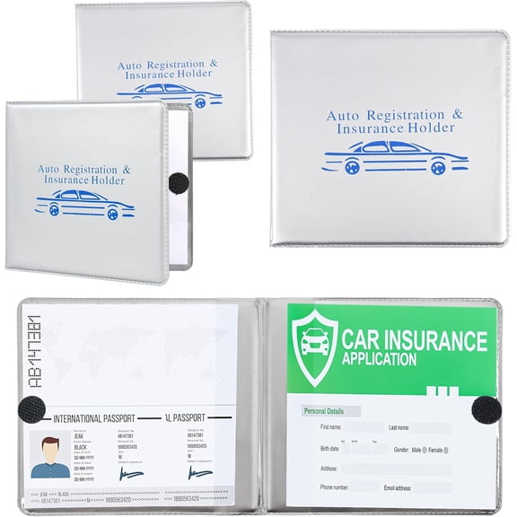 Registration and  Card Holder 2 Packs  Document ID Holder Glove Box Organizer  Accessories,