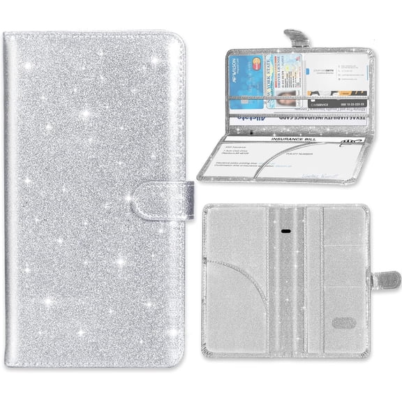 Registration and  Card Holder, Document Holder for Cards, Driver  License Document Glove Box Compartment Organizer,  Essentials For Women