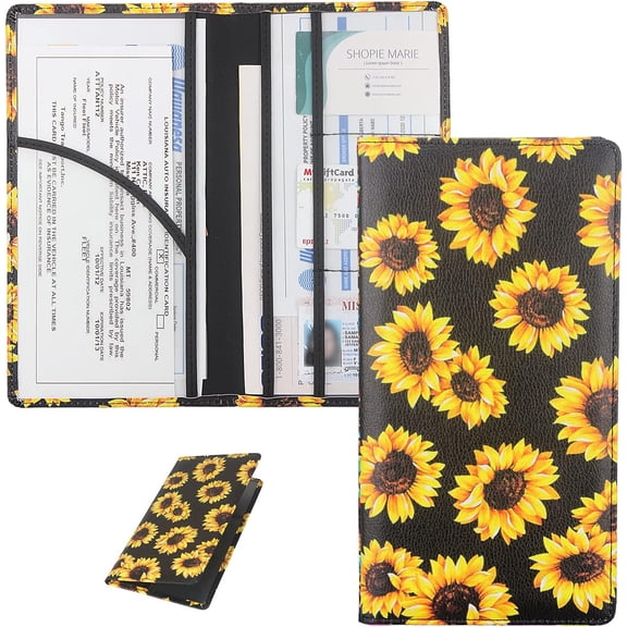 Registration and  Card Holder with  Closure,  PU Leather License Registration Holder for Driver License,  Card, Paperwork