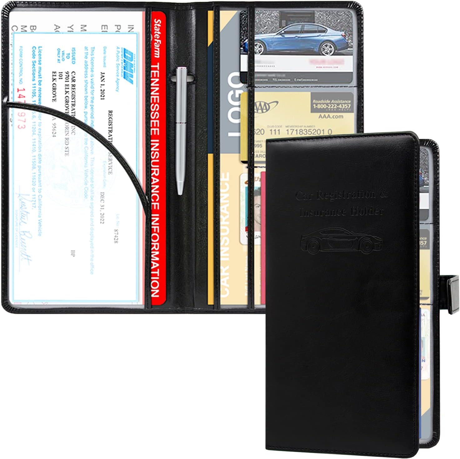 Registration Rack Folder Registration and Holder, Leather Glove Box Organizer, Cool Accessories ...