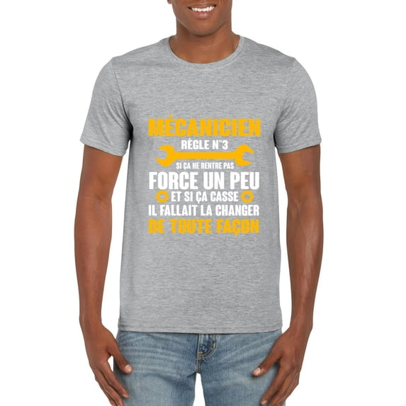 Regle N3 Du Mecano French Mechanics Rule Number 3 Funny T-Shirt, for men & women, up to size 5XL