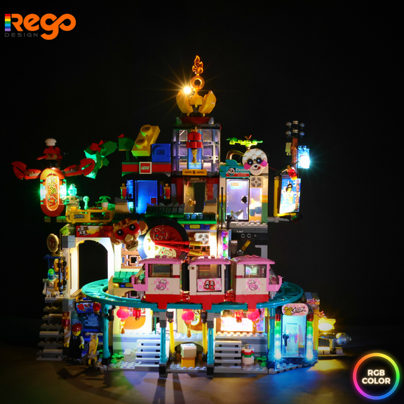 Rego Deign LED Creative Light kit Building Set for 80036 The City of Lanterns Lego Set; Monkie Kid Lighting kit Compatible with Lego 80036 ( Lights only, no Lego Models)