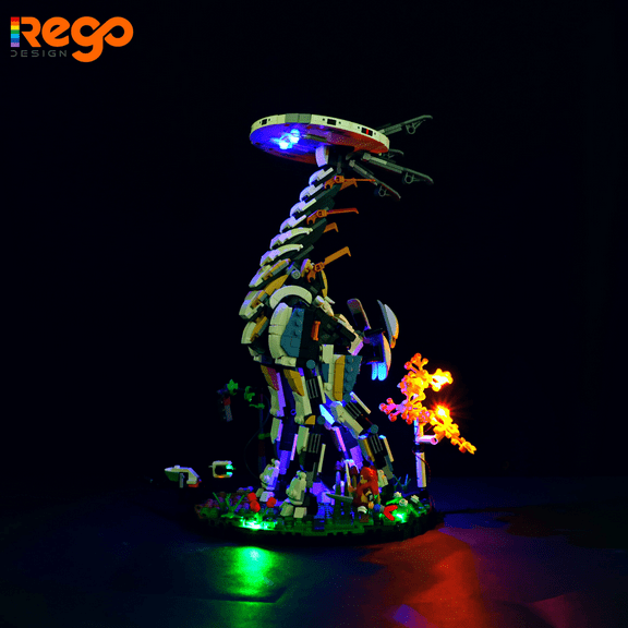 Rego Design LED Creative Lighting Building Kit Set for 76989 Tallneck Horizon Forbidden West, Lighting Building Set Compatible with Lego 76989 (Lights Only, No Lego Models)