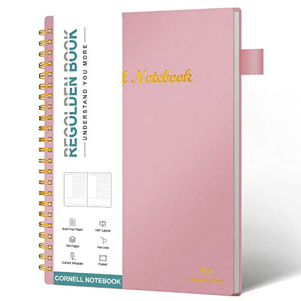 RegoldenBook Cornell Note Notebook, Study Note Taking System, Classic