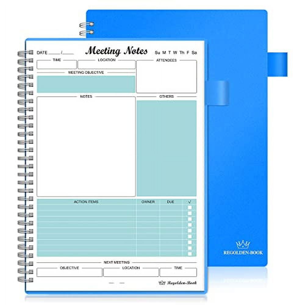 RegoldenBook Meeting & Project Planner Notepad Office/Business Journal for Men & Women, 160