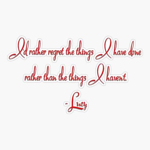 Regret Quote Emotional Typography Sticker