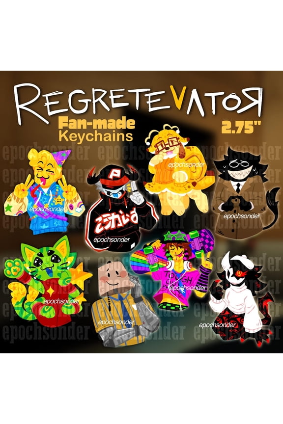 Regretevator keychain 1 packs - Poob, Pest, Split, Bive, Gnarpy, Lampert, Infected, Folly, random 1 pack