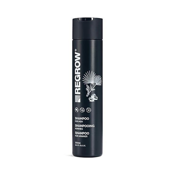 Regrow Mens Shampoo for Thicker, Stronger Hair, Cleanses the Scalp and Helps Reduce Hair Loss and Thinning with Caffeine, Biotin and Niacinamide, Sulphates and Paraben Free 10.14 Fl. Oz