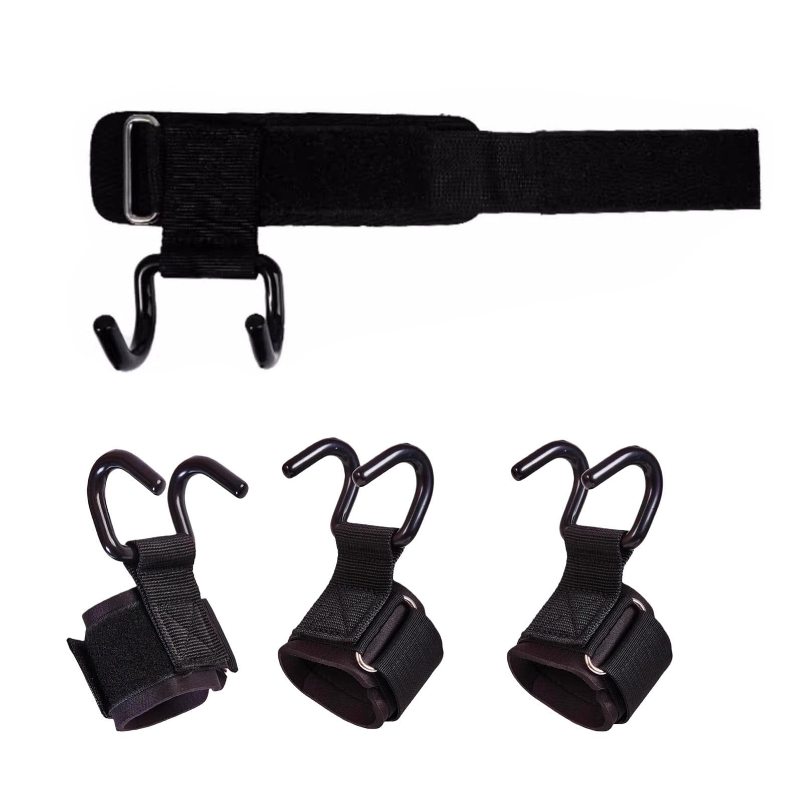 Regulable Pull Up Trainings Aid Wrist Straps Heavy Type Iron Hook Antislip Grip For Strength Exercises