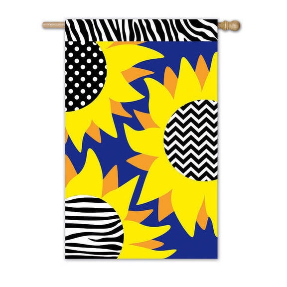 Regular Applique Sunflower Patch Flag