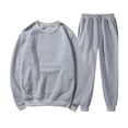 thumbnail image 1 of Regular Fit Athletic Set Sports Suit Set Breathable Fitness Track Suit with Long-sleeve Top Elastic Waist Pants Ideal for Office Workout, 1 of 7