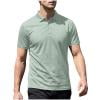 Regular Fit Button Placket Lapel Shirt, Quick Dry Airy Material Multi Scene Mens Outdoor Casual Top