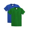 thumbnail image 1 of Regular Fit Youth Short Sleeves Cotton Tshirt Tee 2 Pack Deal - Royal Heather, Kelly Heather, XS, 1 of 3